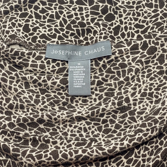 Josephine Chaus Brown and Cream Print Fit And Flare Pull On Skirt - Picture 3 of 6